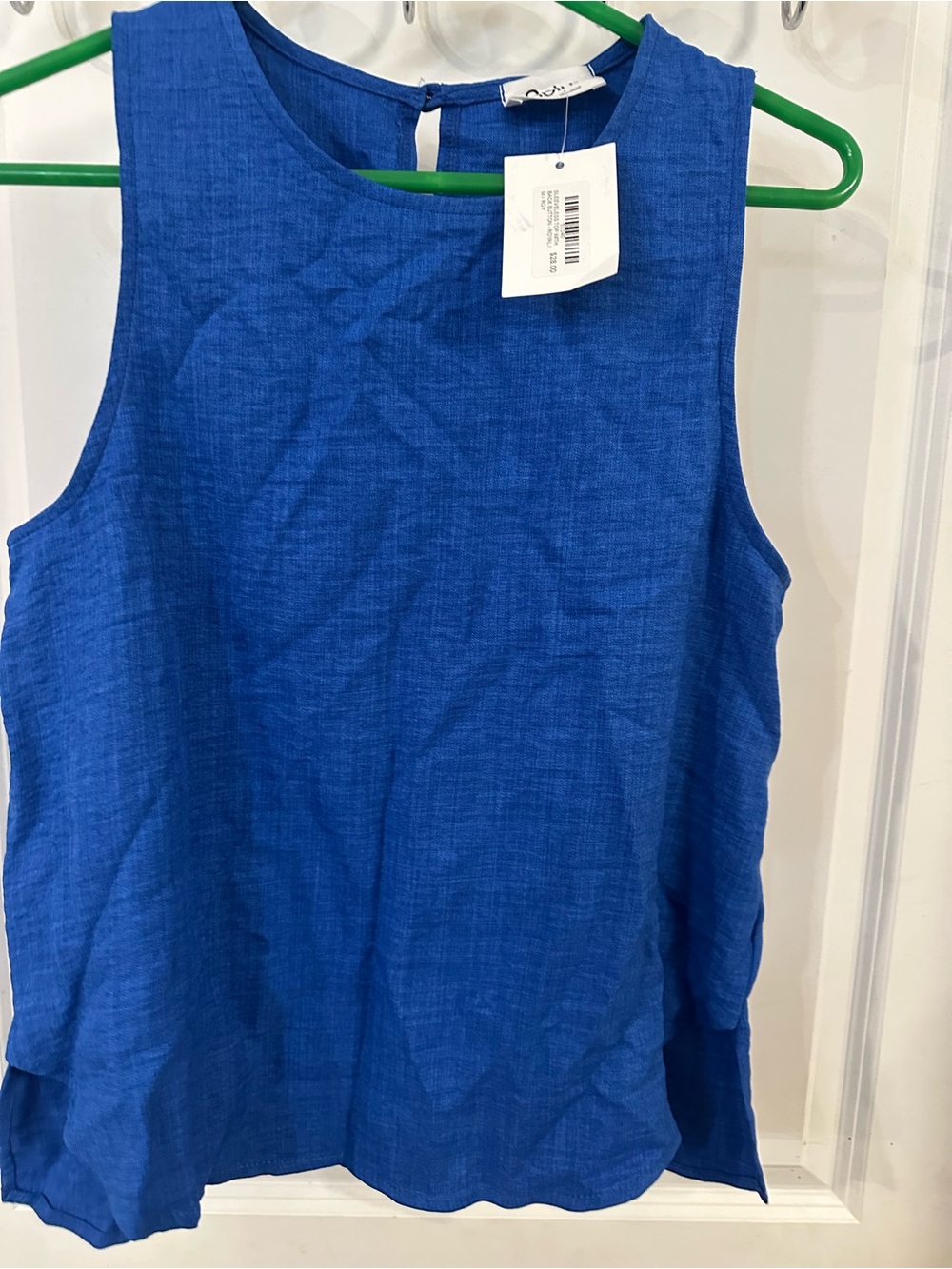 Classic Sleeveless Blue Tank Top by